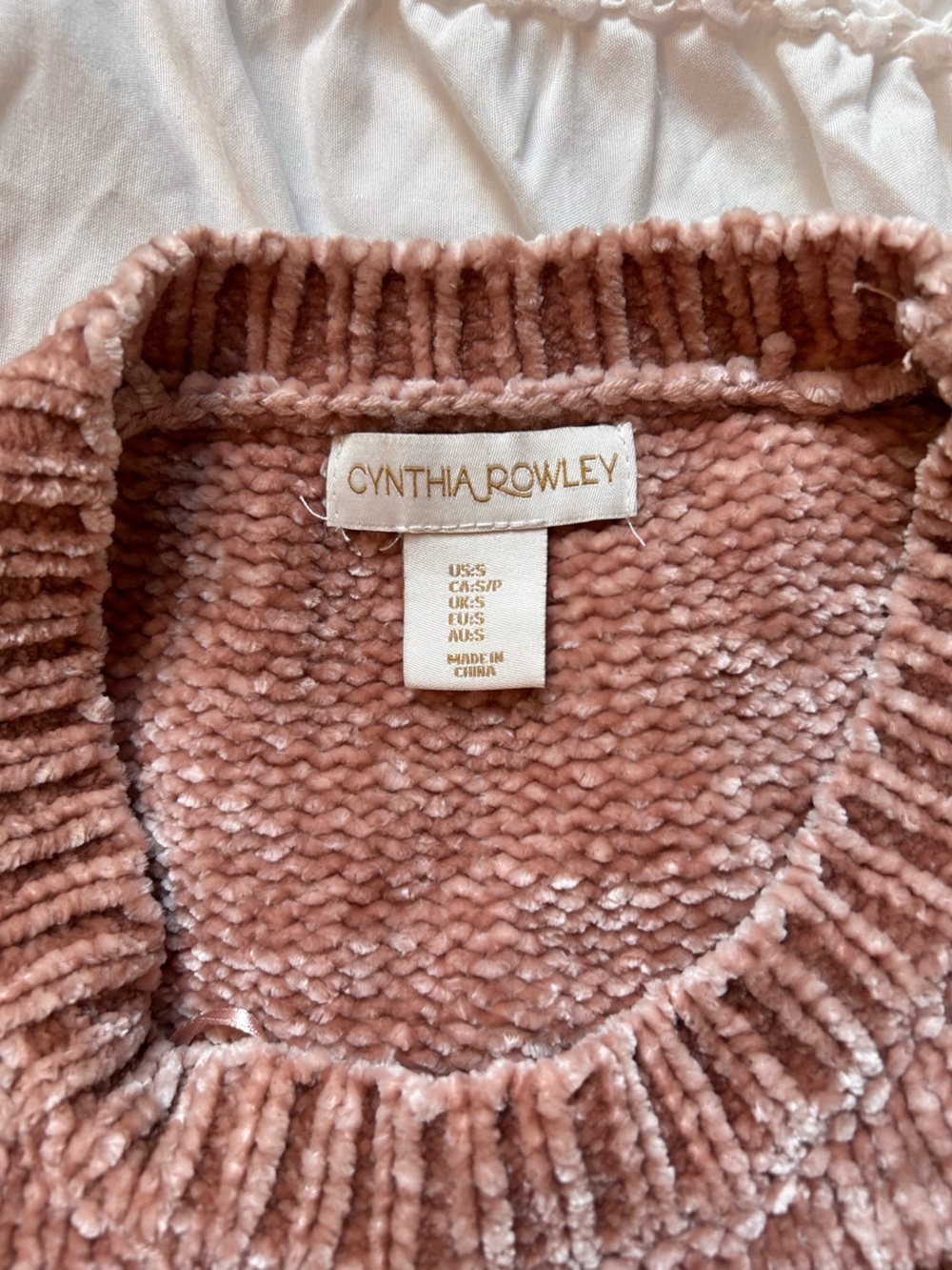 Cynthia Rowley Plush Chenille Sweater - Dusty Rose